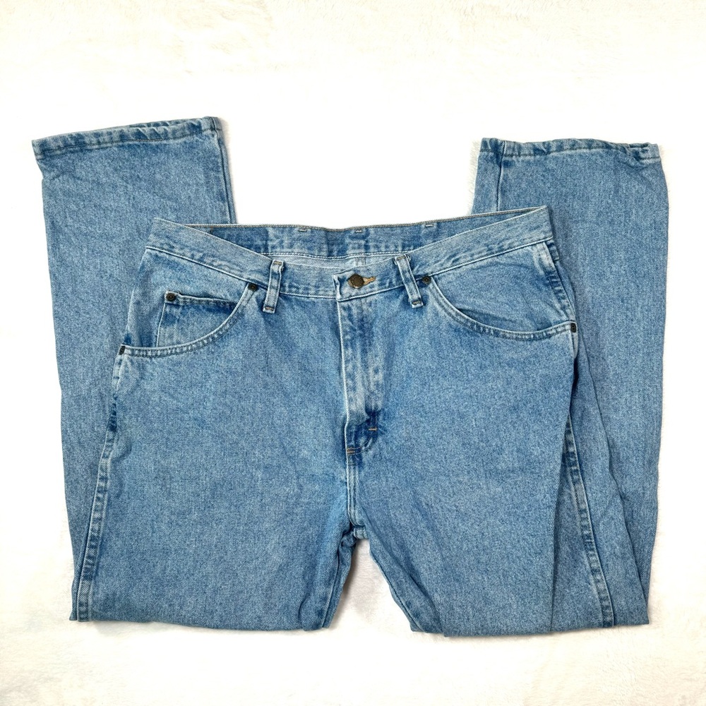 Wrangler Regular Fit‎ Straight Jeans Mens 36 X 29 Blue Denim Medium Wash